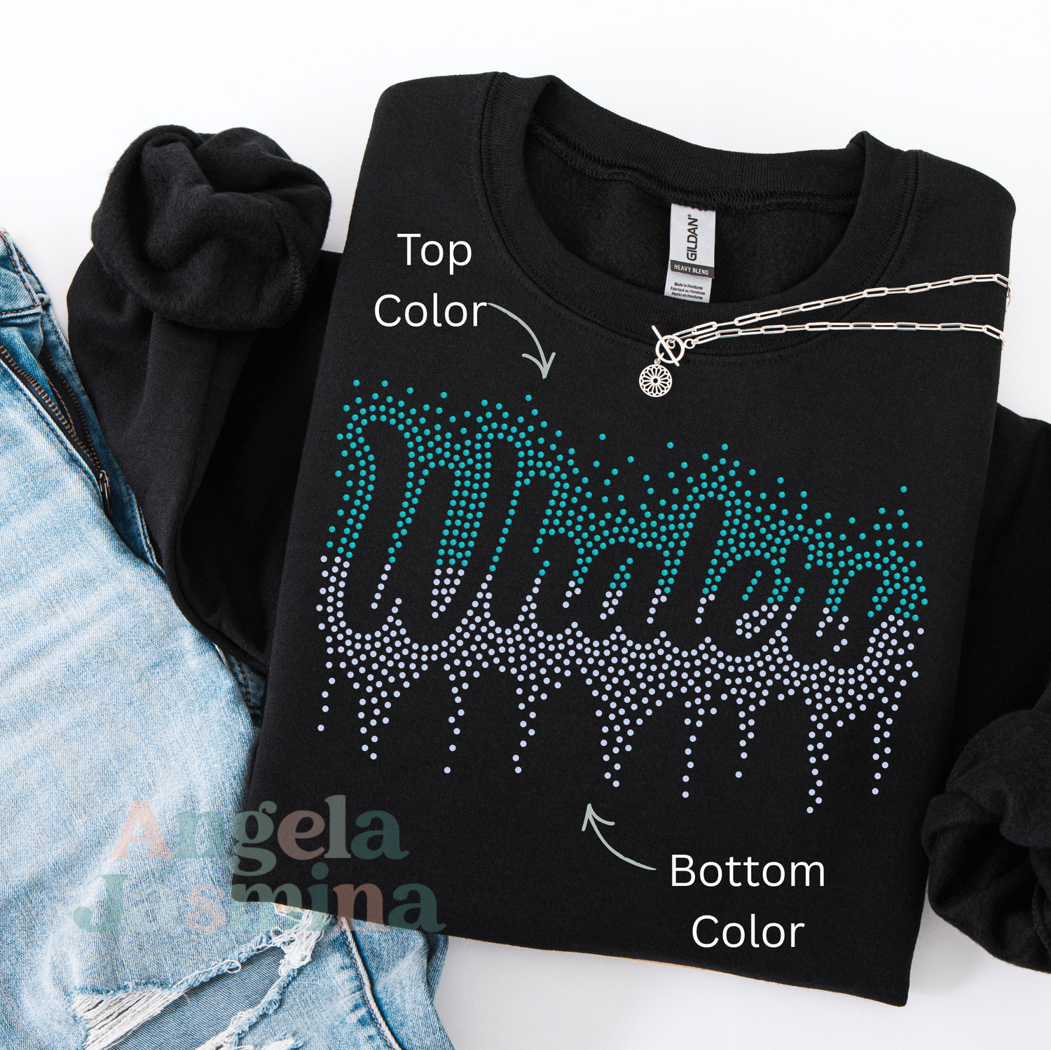 Whalers Two Tone Drip SPANGLE Transfer