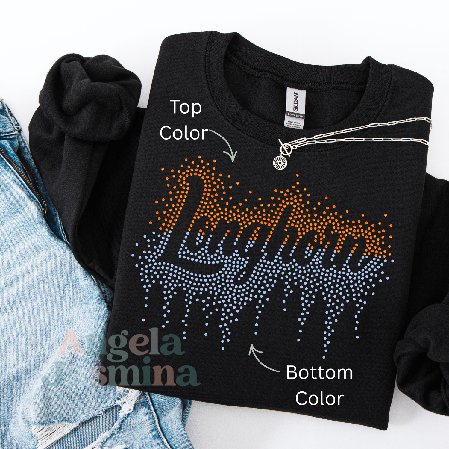 Longhorn Two Tone Drip SPANGLE Transfer