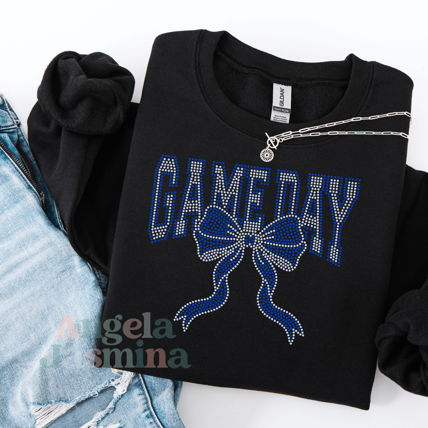 Gameday Bow SPANGLE Transfer