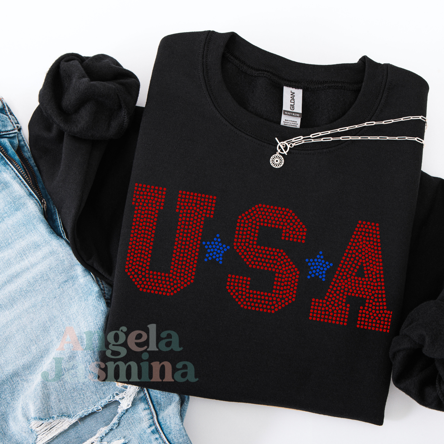 USA Star 11.5 inch SPANGLE Transfer