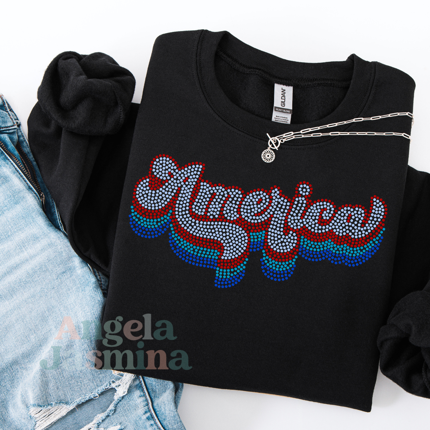 America Retro SPANGLE Transfer