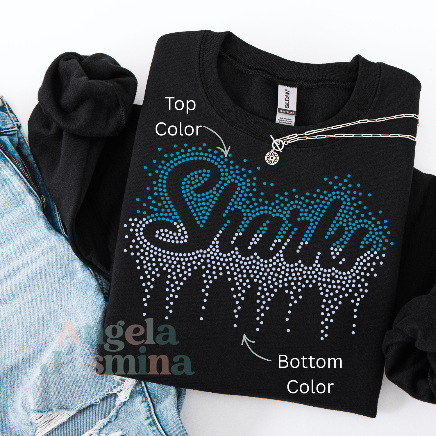 Sharks Two Tone Drip SPANGLE Transfer