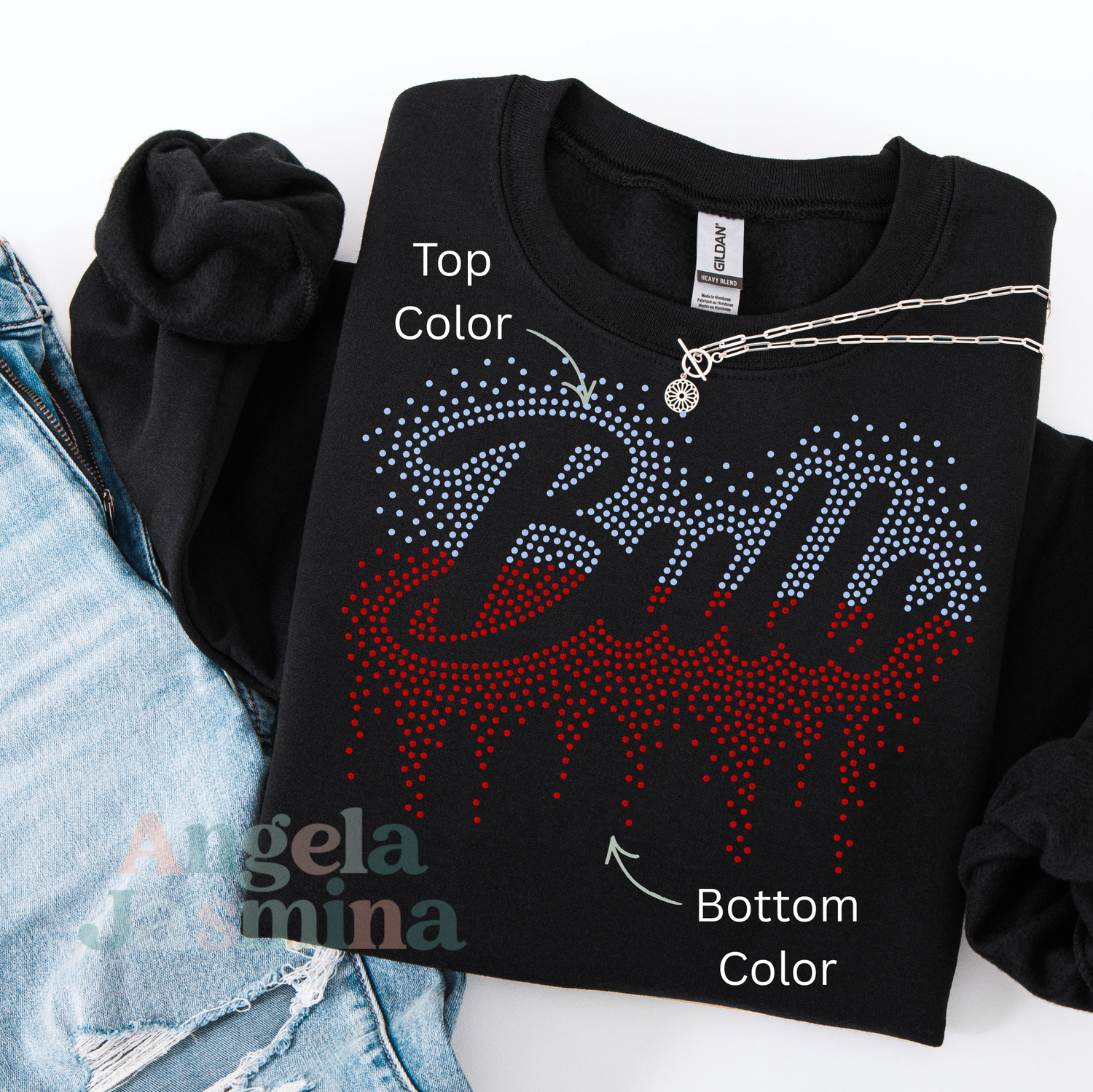 Bulls Two Tone Drip SPANGLE Transfer