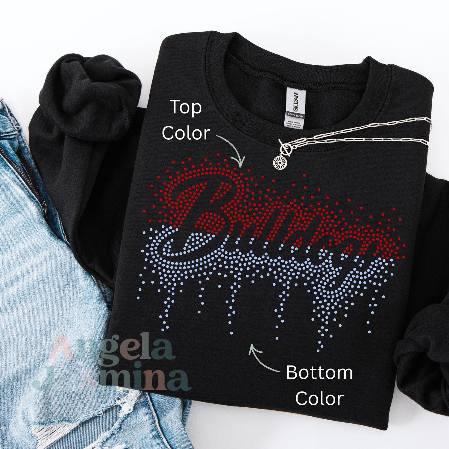 Bulldogs Two Tone Drip SPANGLE Transfer