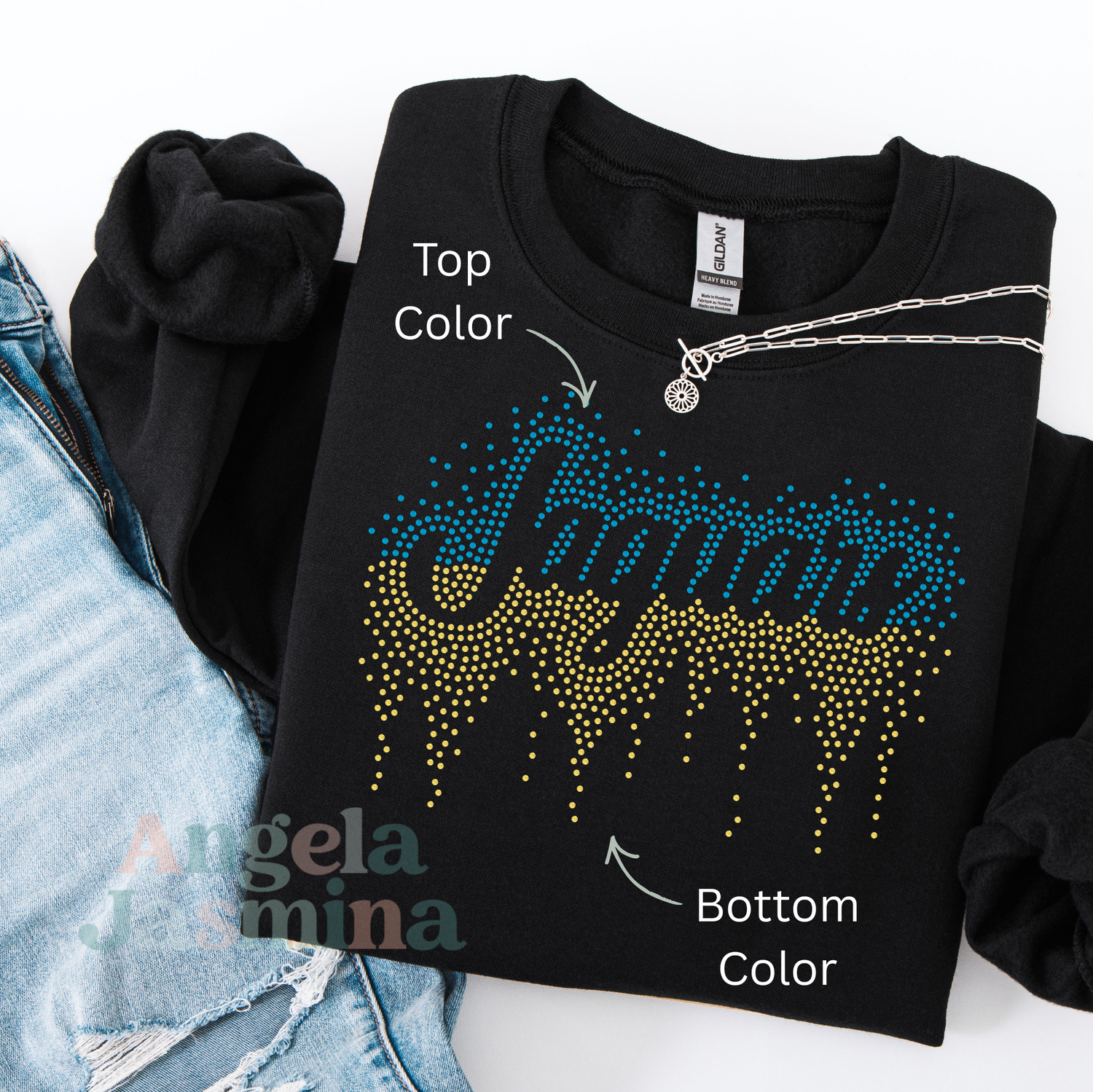 Jaguars Two Tone Drip SPANGLE Transfer