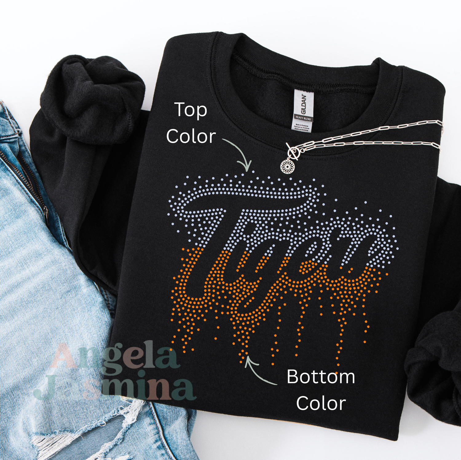 Tigers Two Tone Drip SPANGLE Transfer