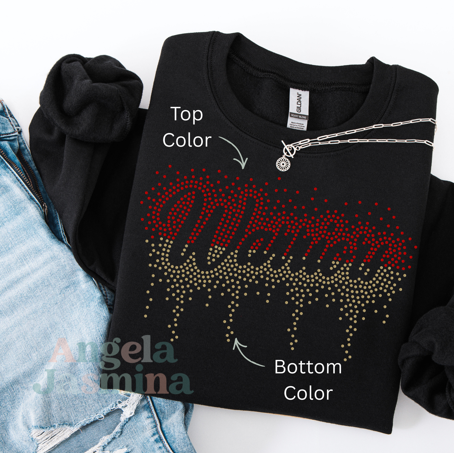 Warriors Two Tone Drip SPANGLE Transfer