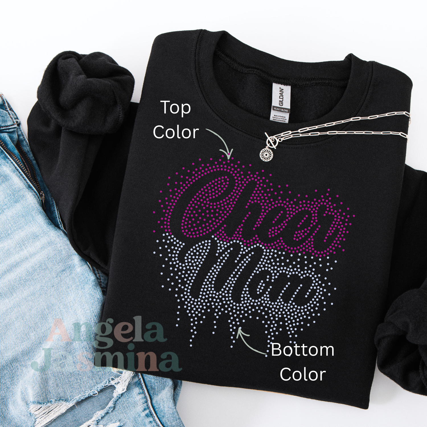 Cheer Mom Two Tone Drip SPANGLE Transfer