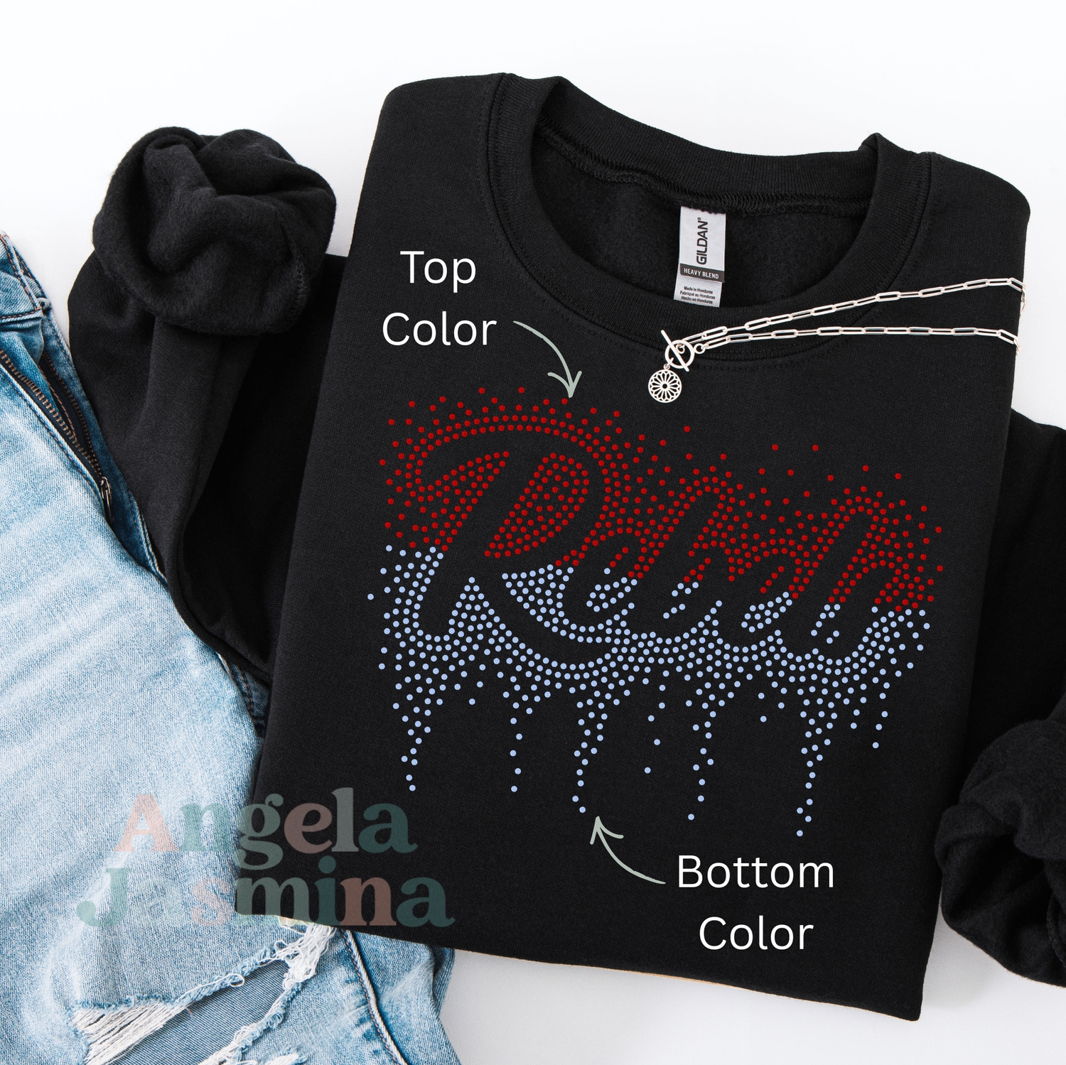 Rebels Two Tone Drip SPANGLE Transfer