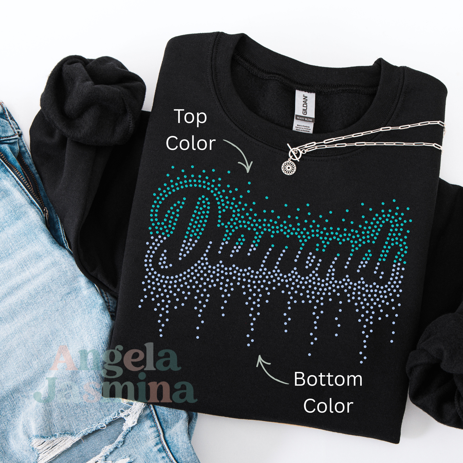 Diamonds Two Tone Drip SPANGLE Transfer
