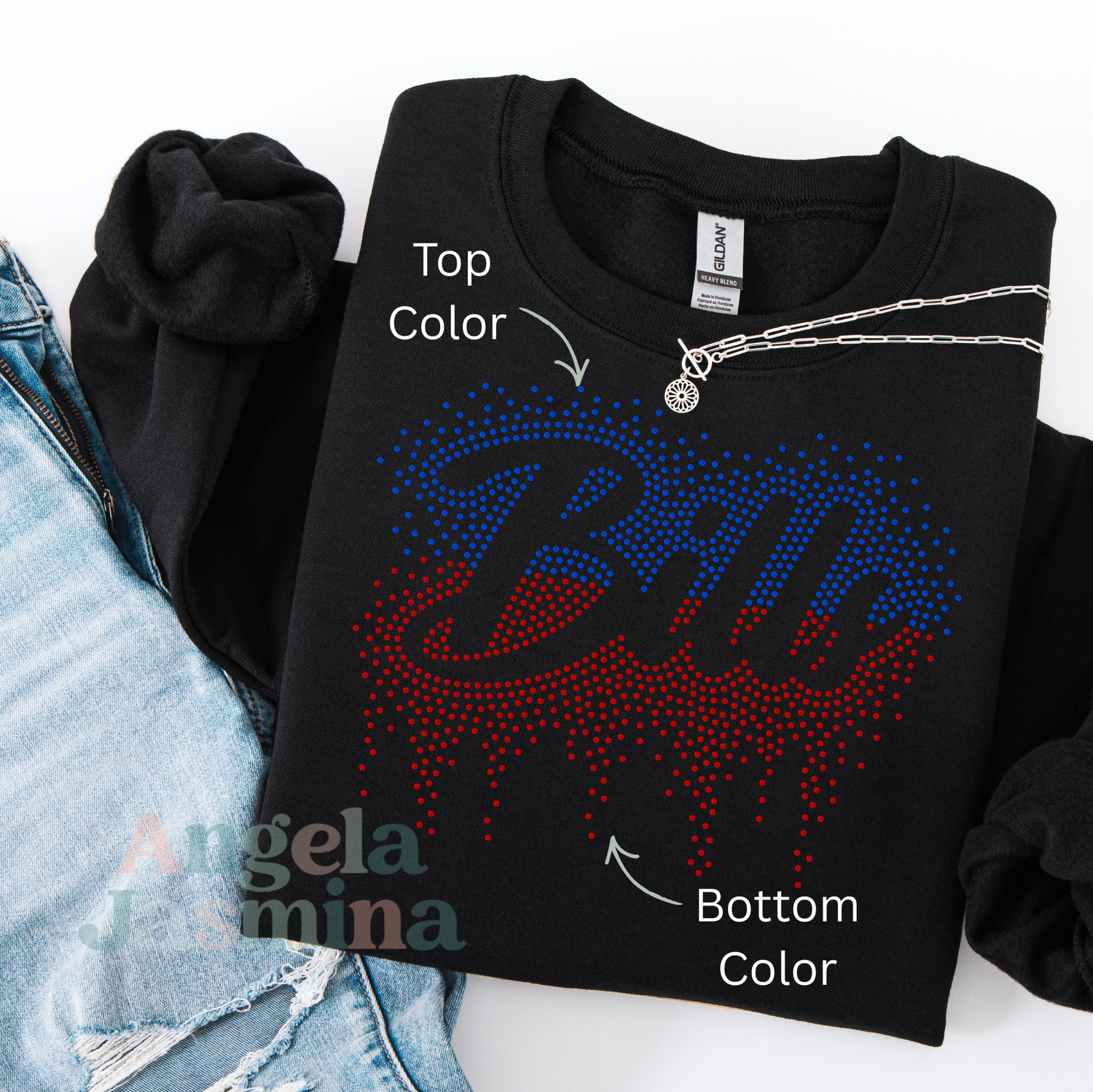Bills Two Tone Drip SPANGLE Transfer