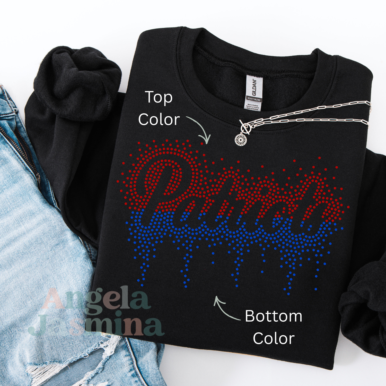 Patriots Two Tone Drip SPANGLE Transfer