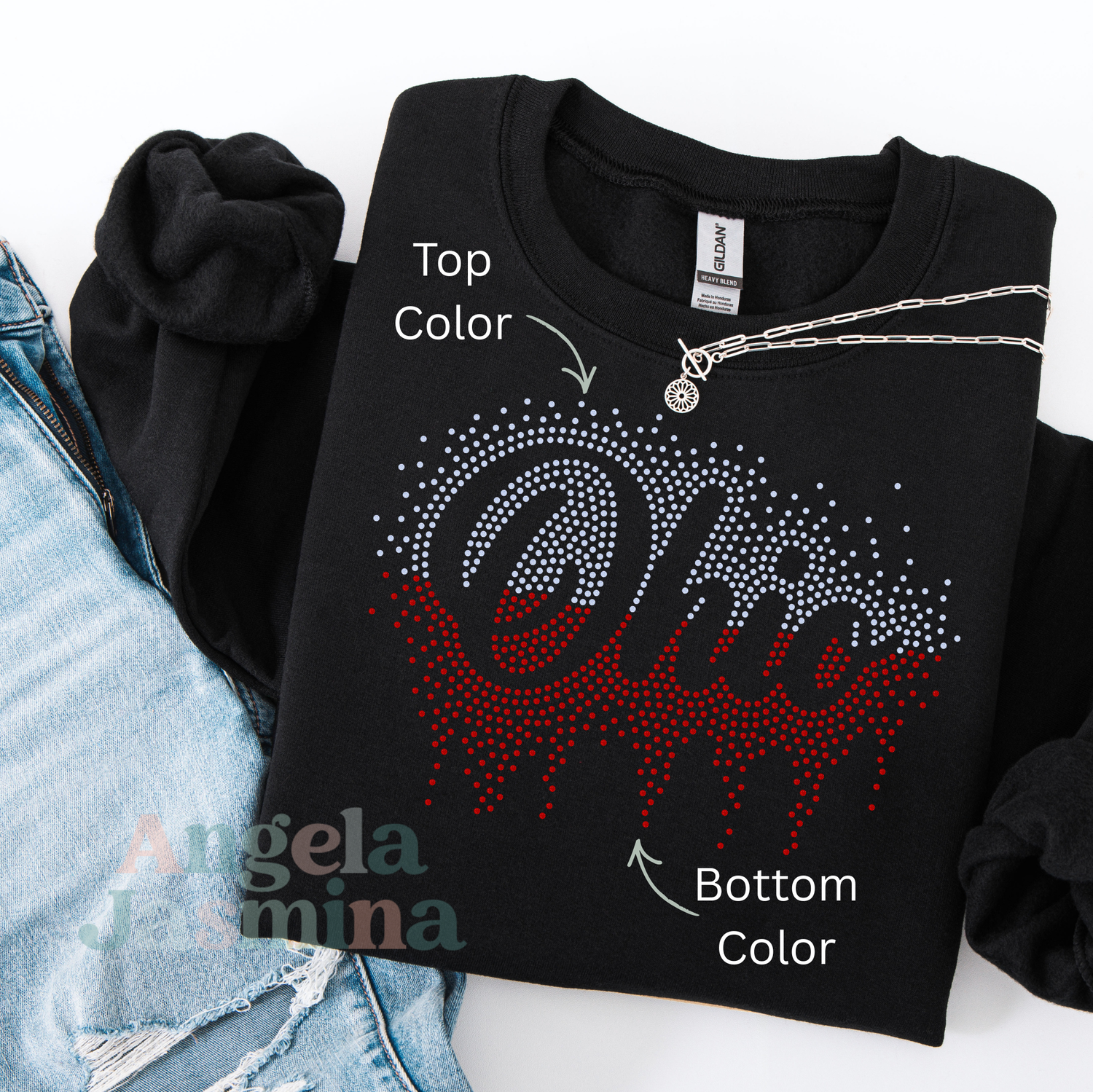 Ohio Two Tone Drip SPANGLE Transfer