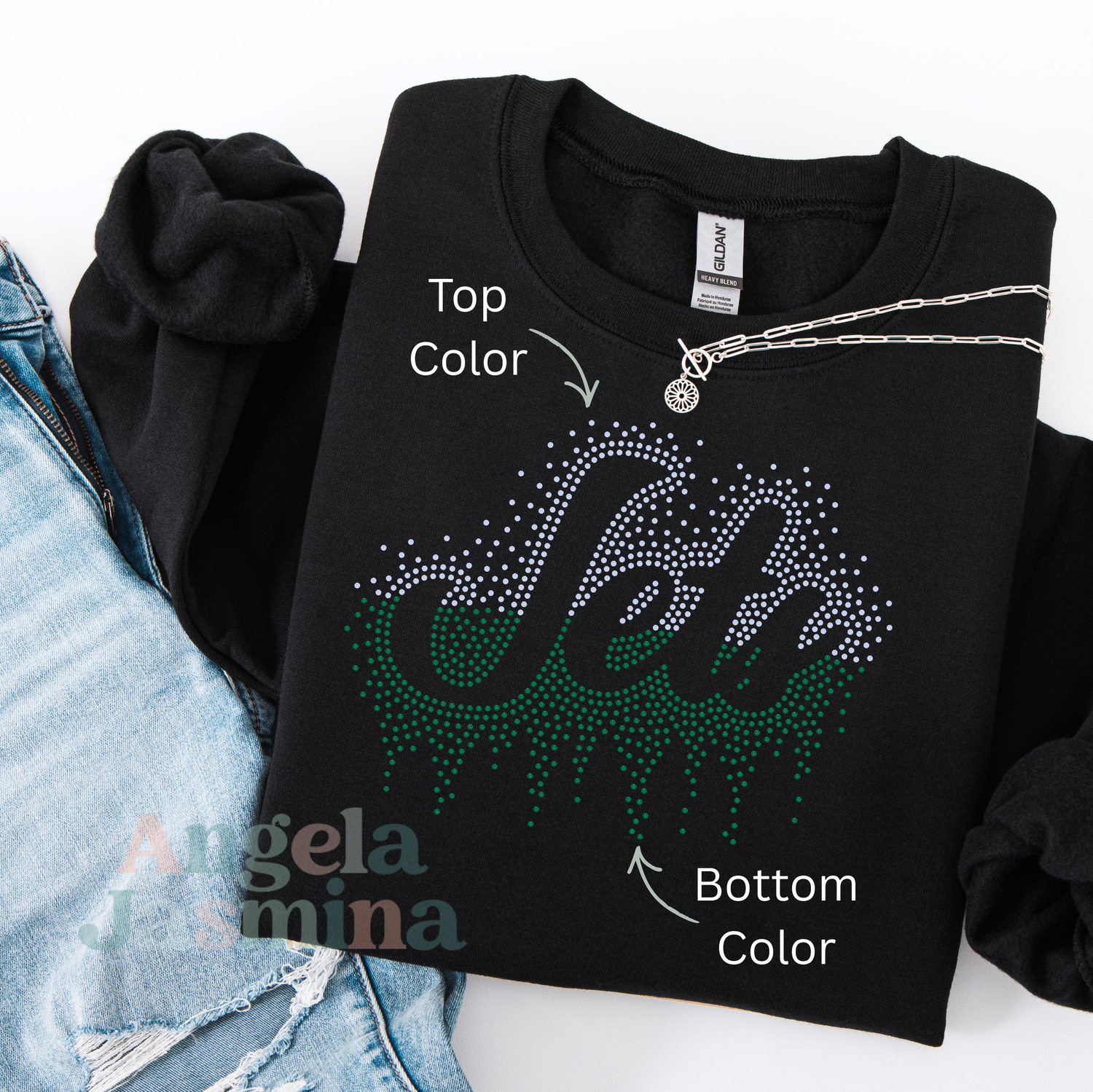 Jets Two Tone Drip SPANGLE Transfer