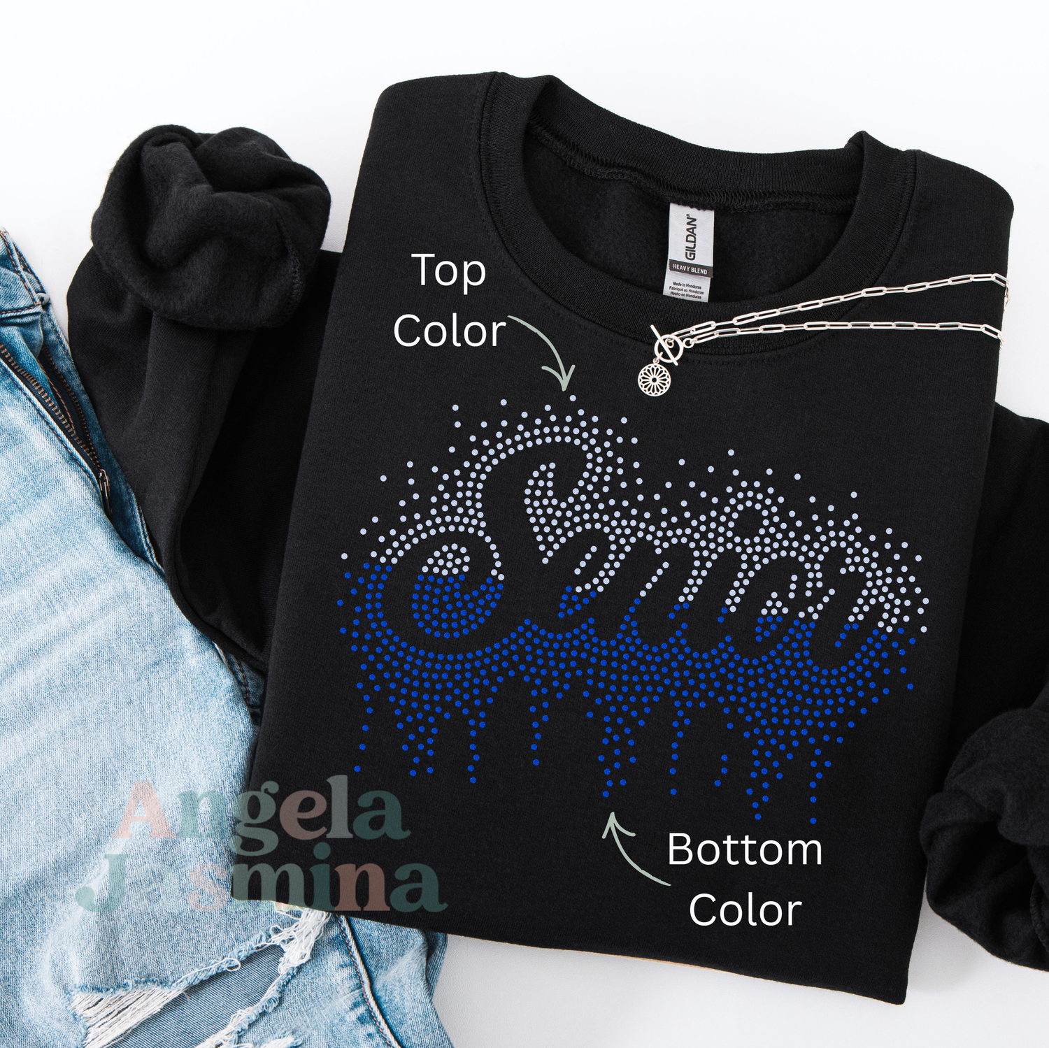 Senior Two Tone Drip SPANGLE Transfer