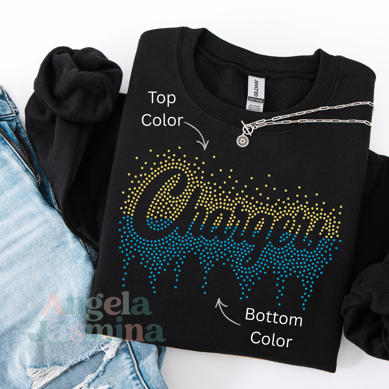 Chargers Two Tone Drip SPANGLE Transfer