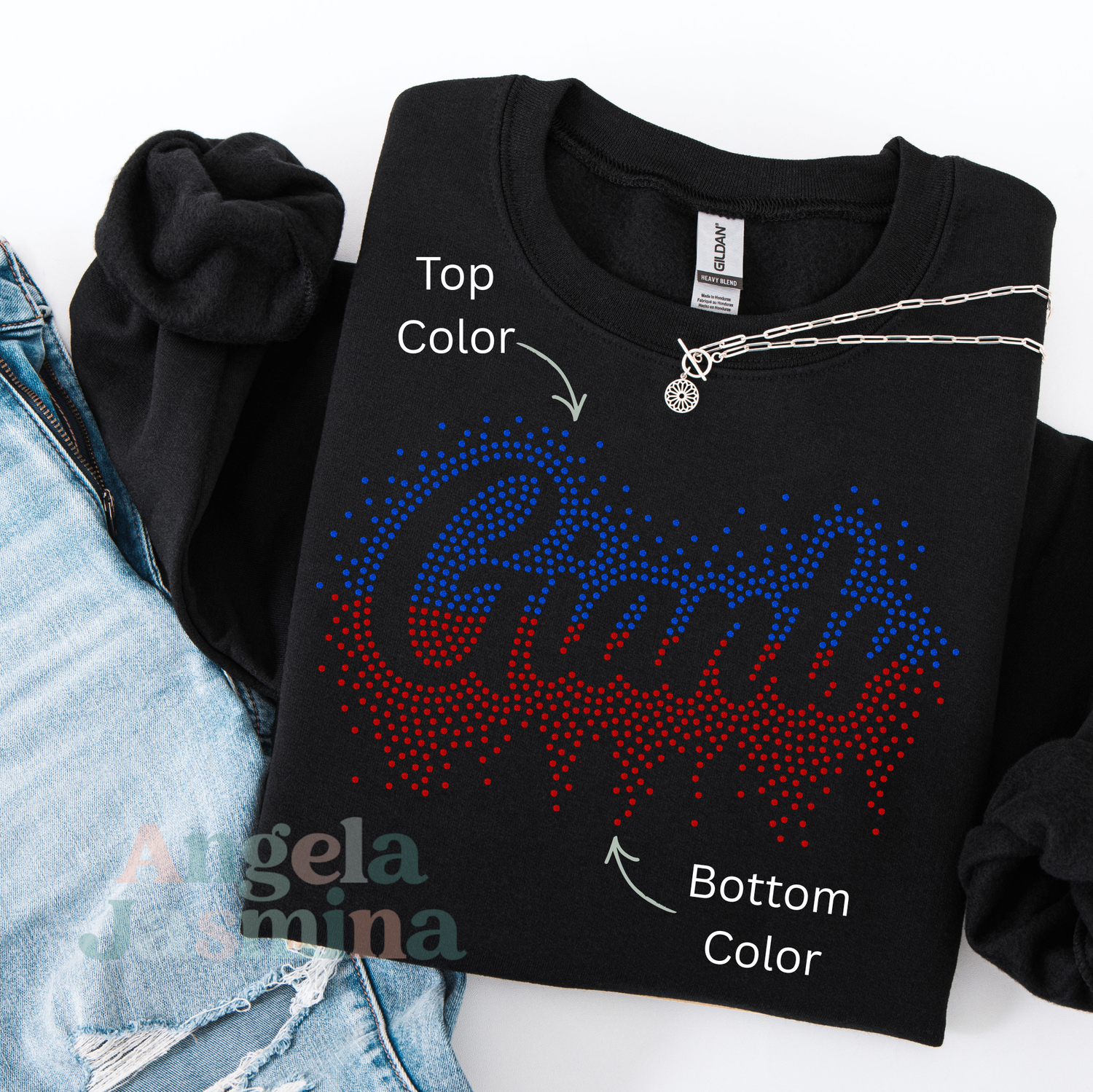 Giants Two Tone Drip SPANGLE Transfer