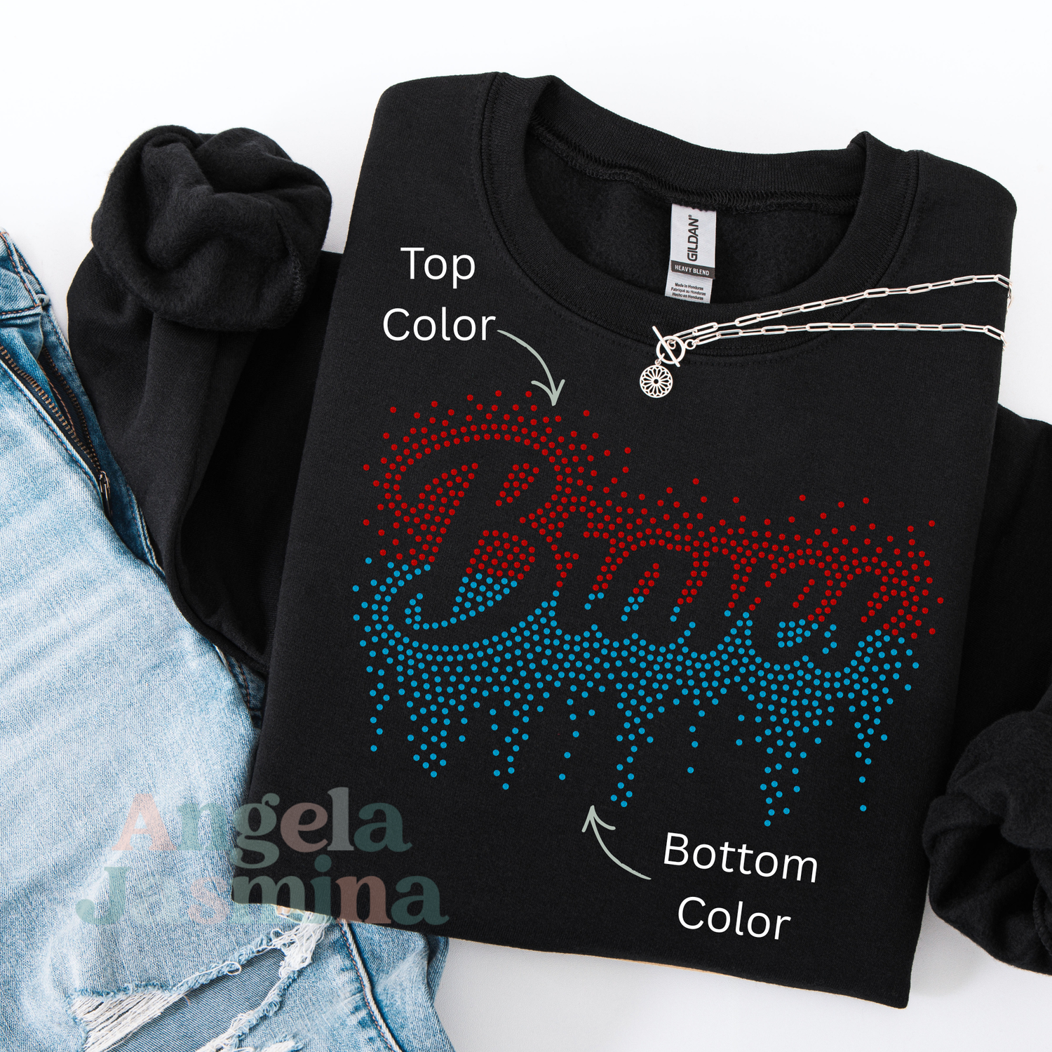 Braves Two Tone Drip SPANGLE Transfer