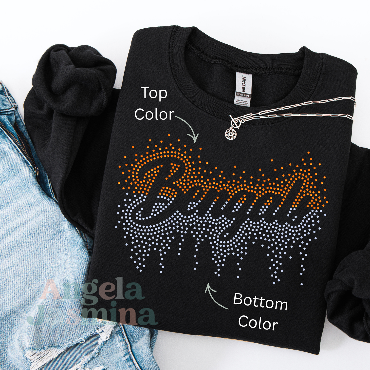 Bengals Two Tone Drip SPANGLE Transfer