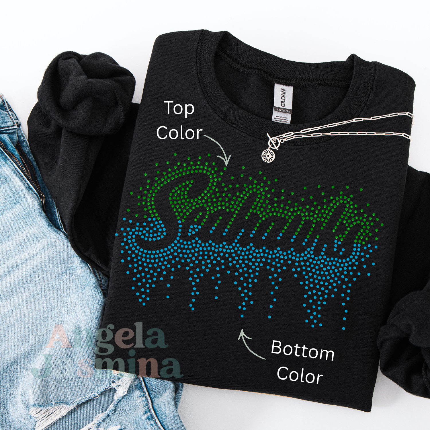 Seahawks Two Tone Drip SPANGLE Transfer