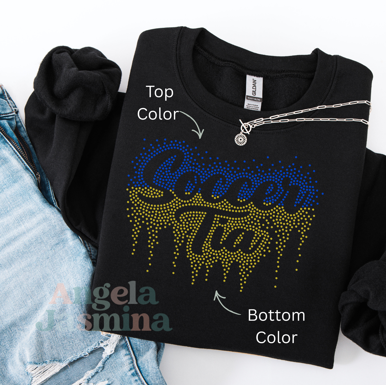 Soccer Tia Two Tone Drip SPANGLE Transfer
