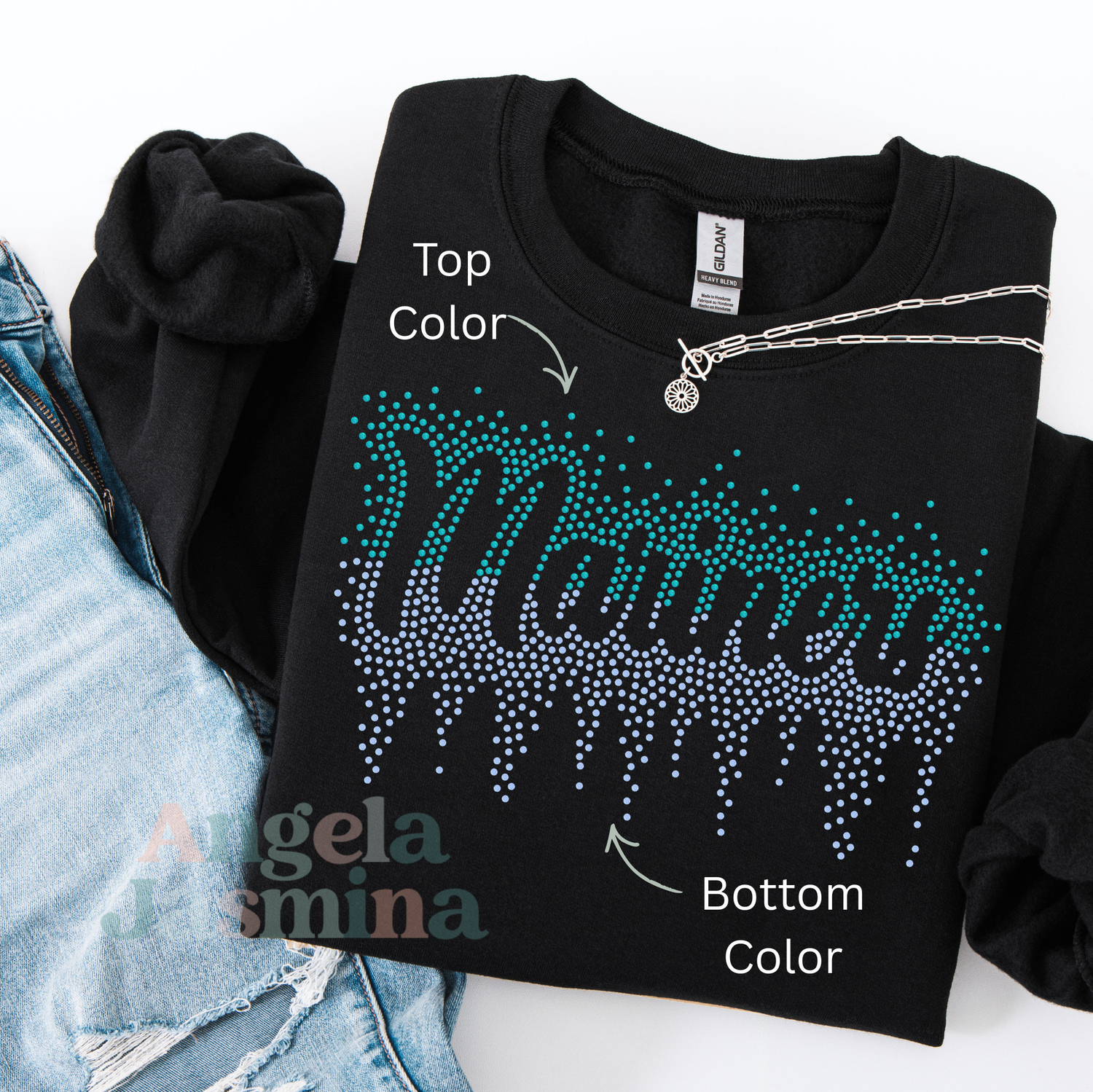 Mariners Two Tone Drip SPANGLE Transfer