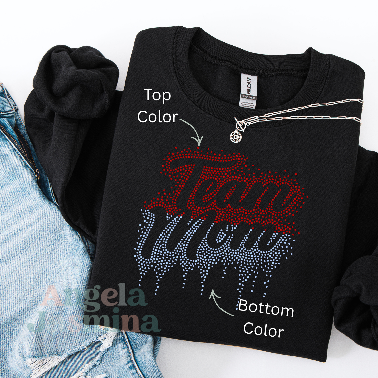 Team Mom Two Tone Drip SPANGLE Transfer
