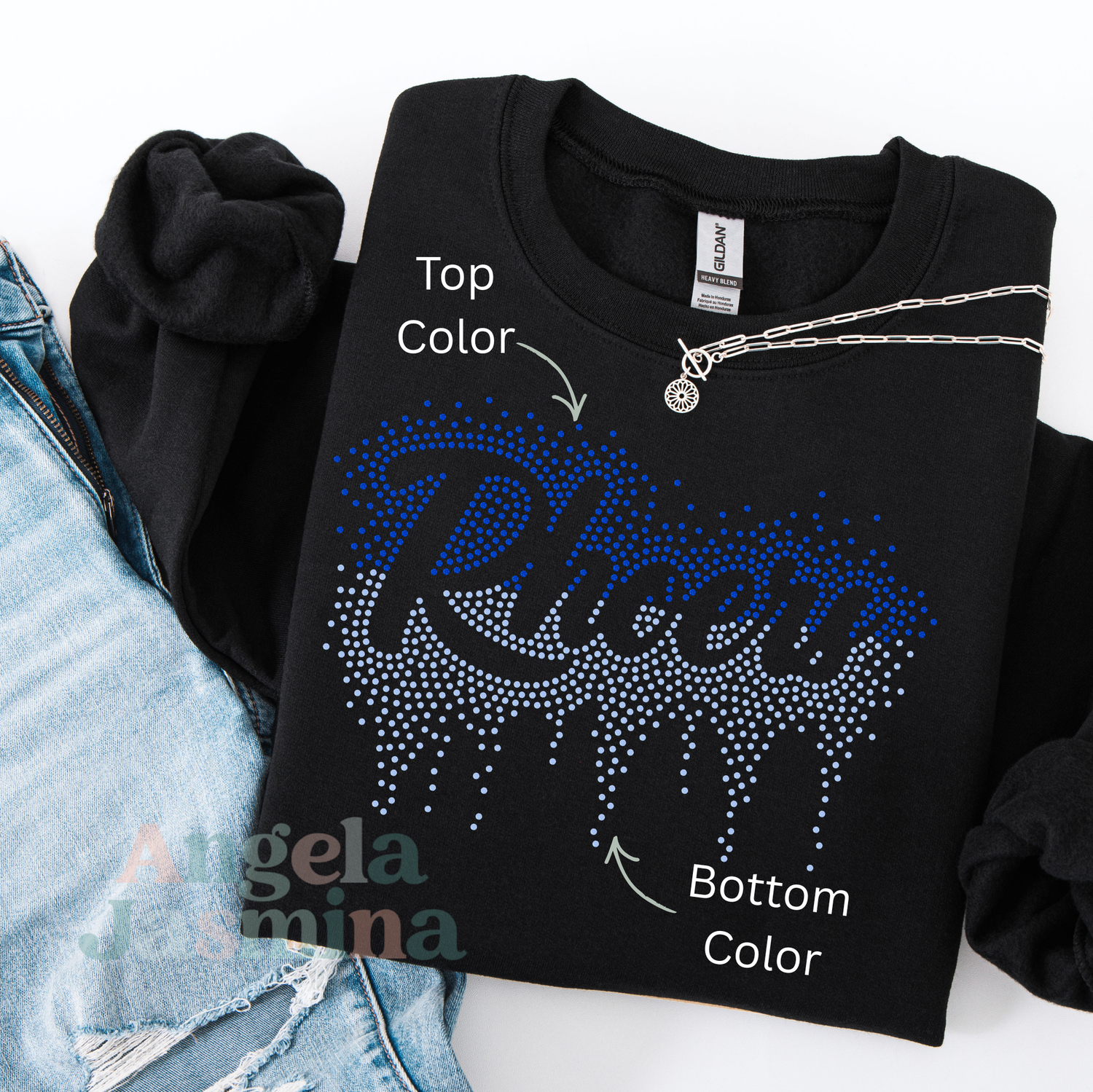 Rhoers Two Tone Drip SPANGLE Transfer