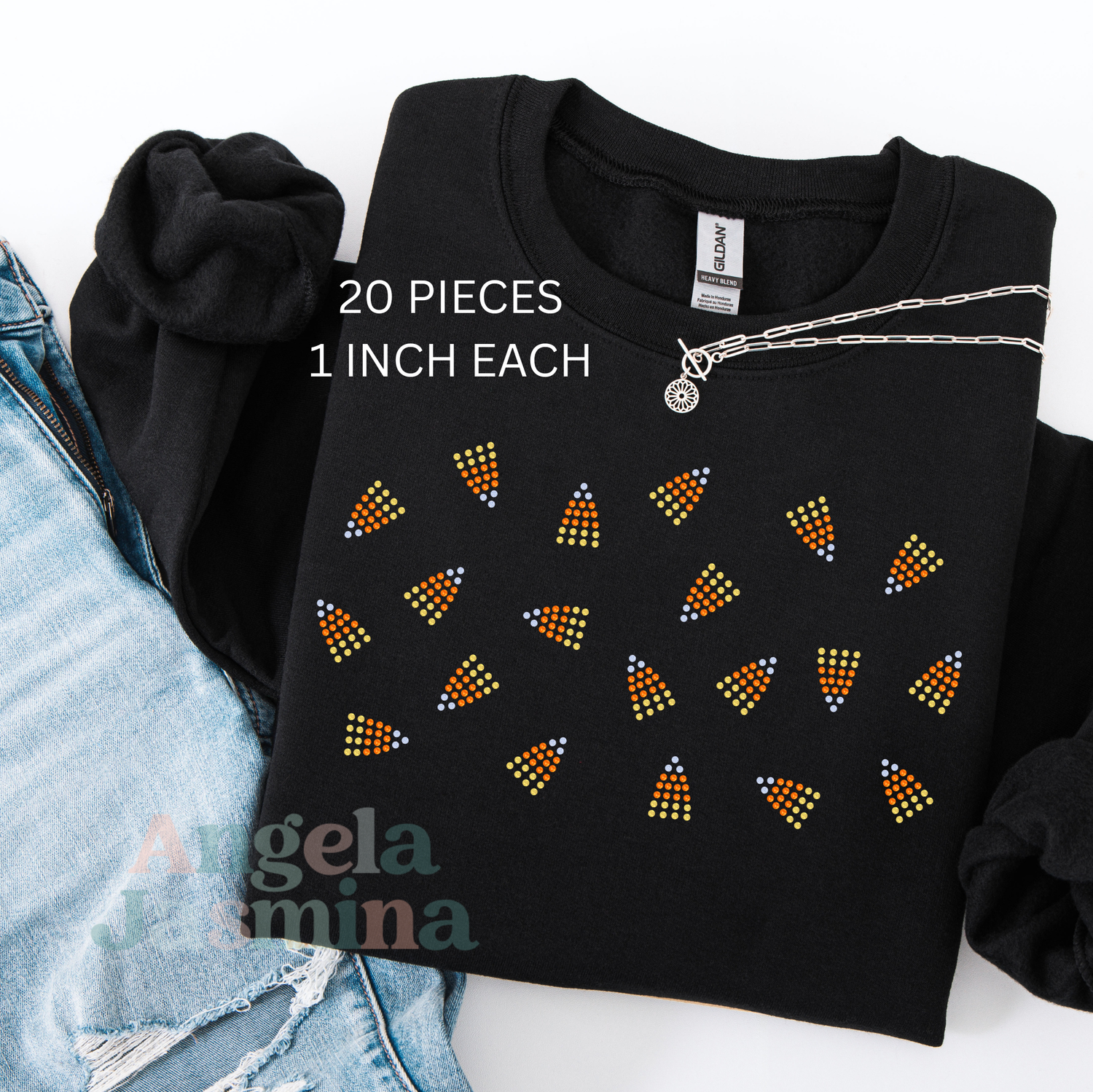 Mini Candy Corn 20 pieces SPANGLE Transfer