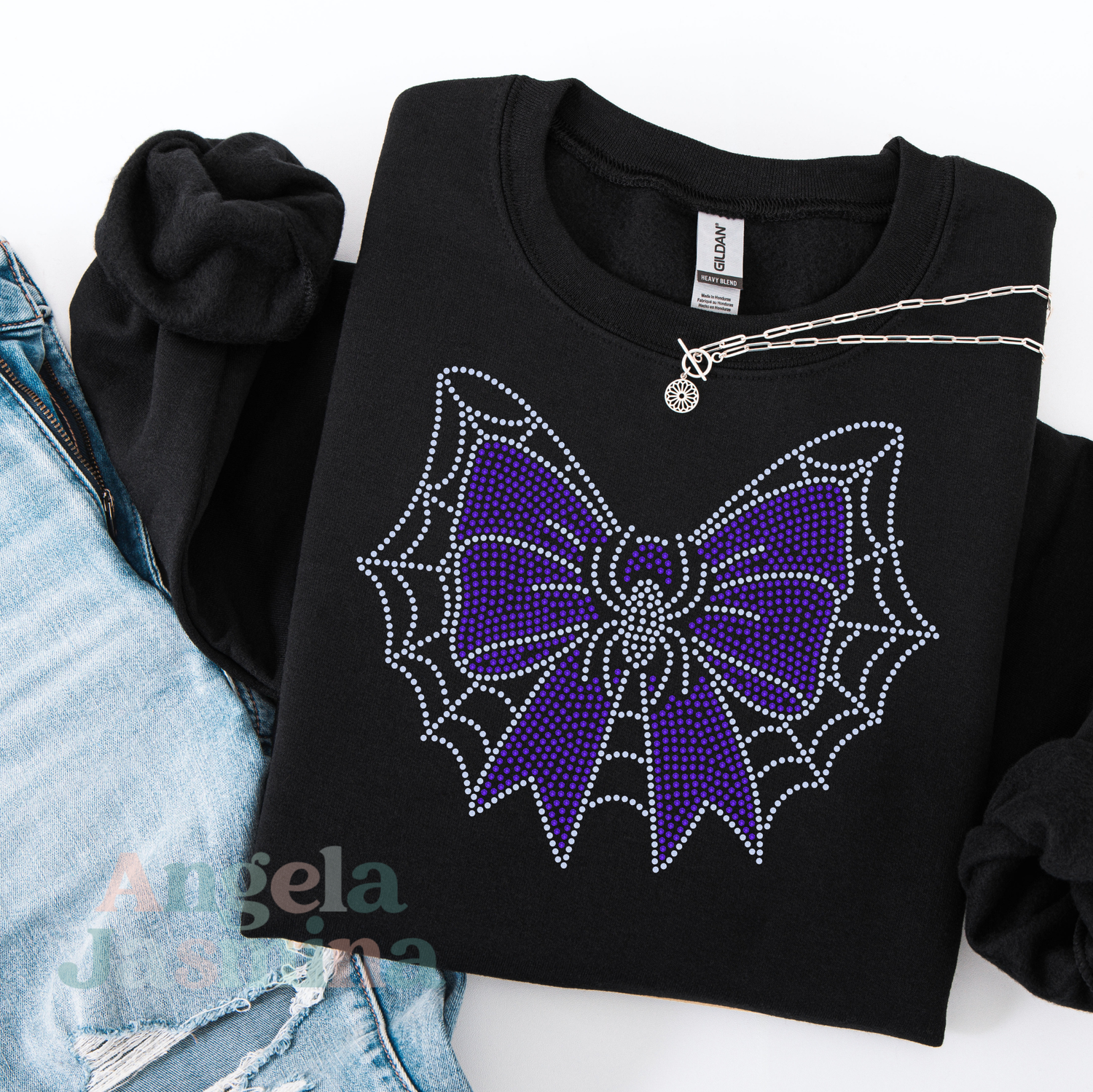 Spiderweb Bow SPANGLE Transfer