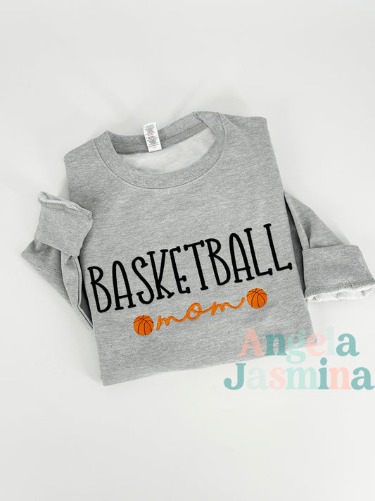 Basketball Mom Embroidered Sweatshirt