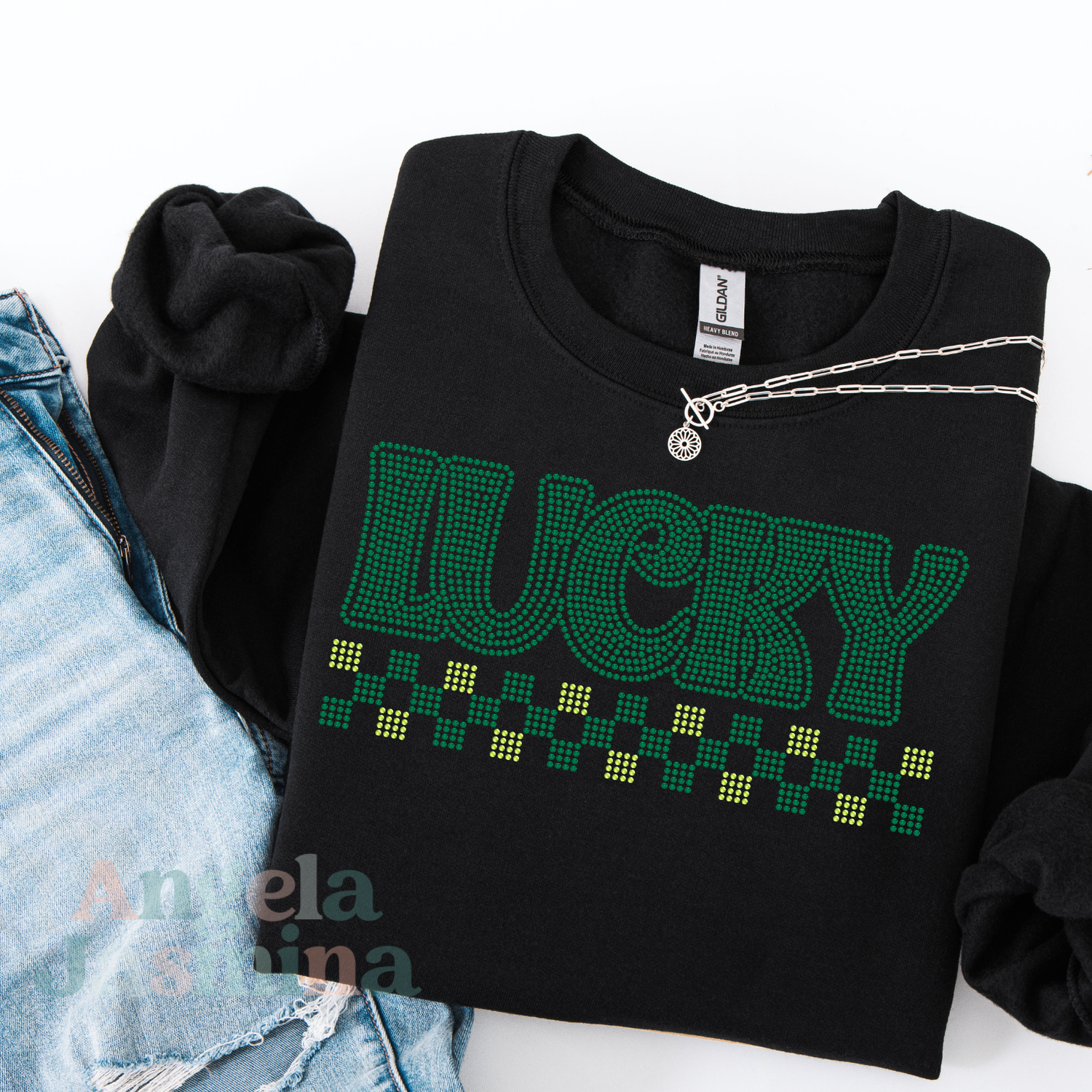 Lucky Checkered Color SPANGLE Transfer