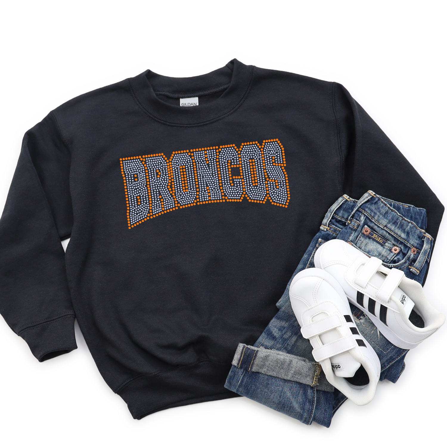 Broncos YOUTH 8.3 INCH Curve SPANGLE Transfer