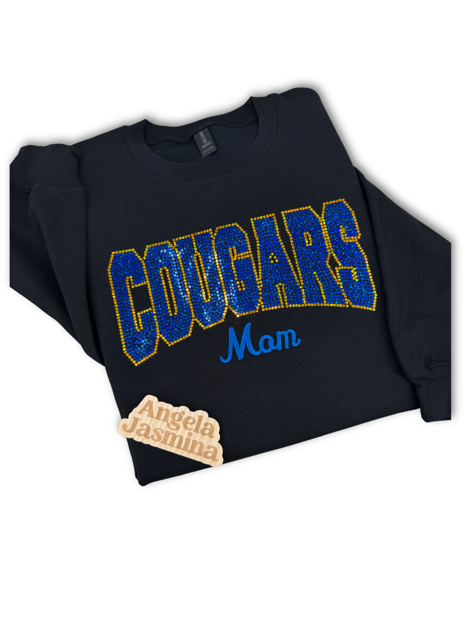 Custom Bling Crewneck Sweatshirt with Embroidery