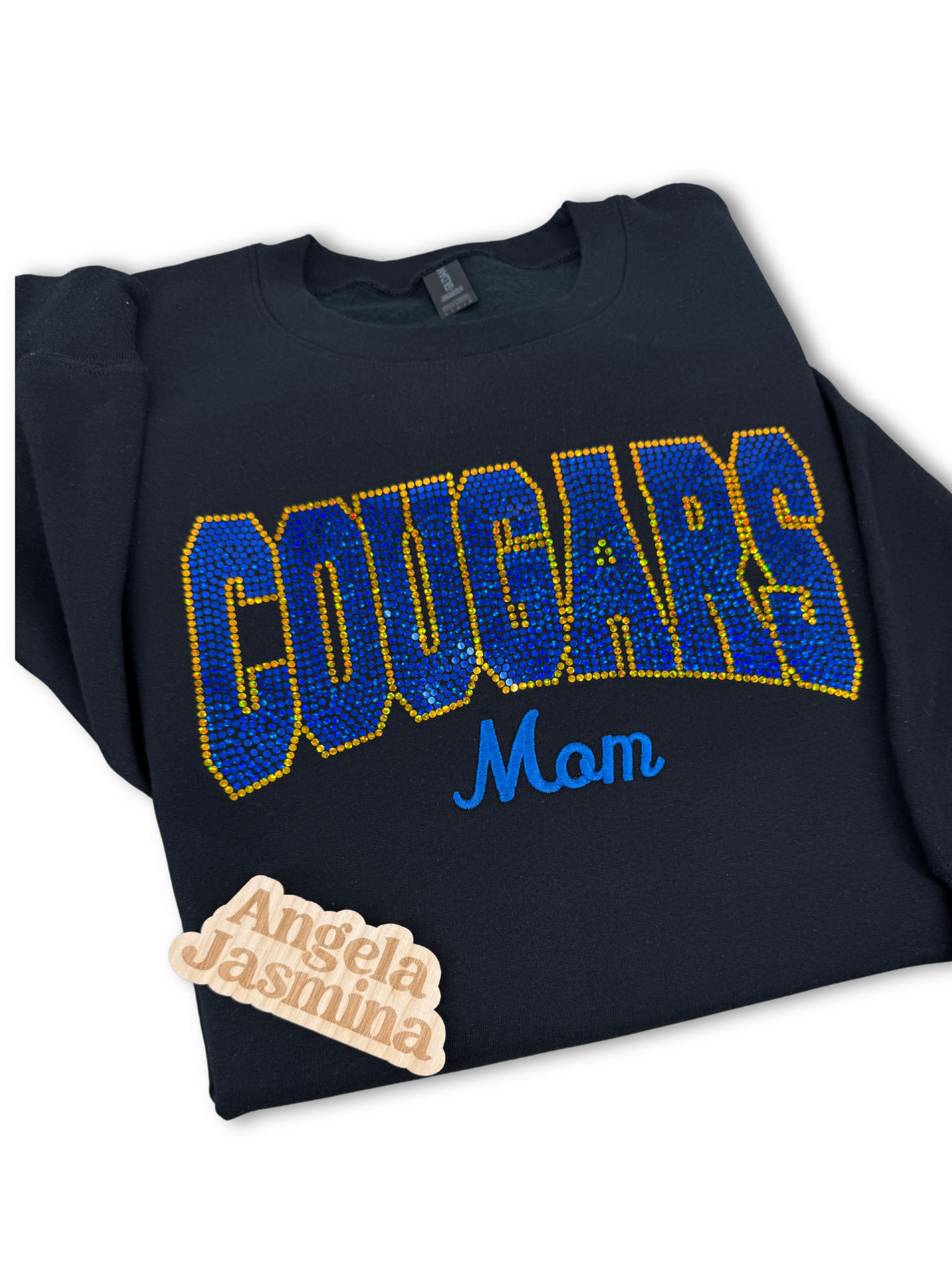 Custom Bling Crewneck Sweatshirt with Embroidery