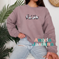 Ghost Cats Embroidered Sweatshirt Dusty Purple