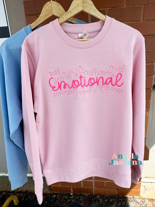 Emotional Embroidered Sweatshirt