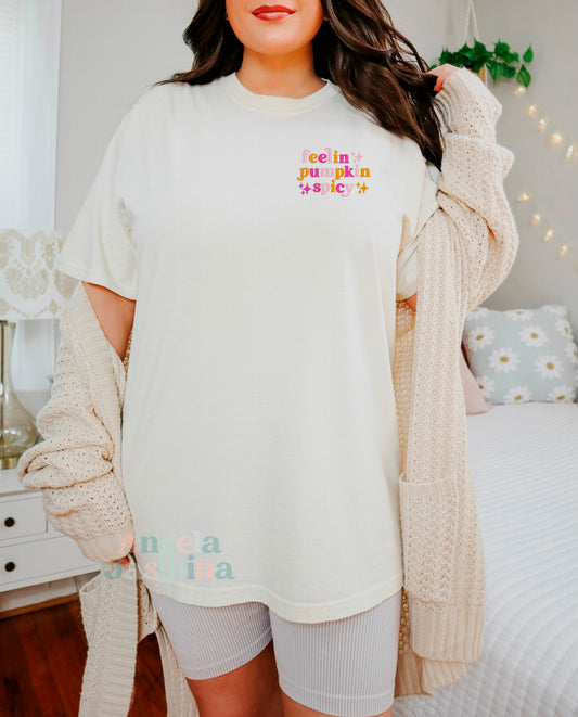 Feeling Pumpkin Spicy Embroidered Comfort Colors Shirt