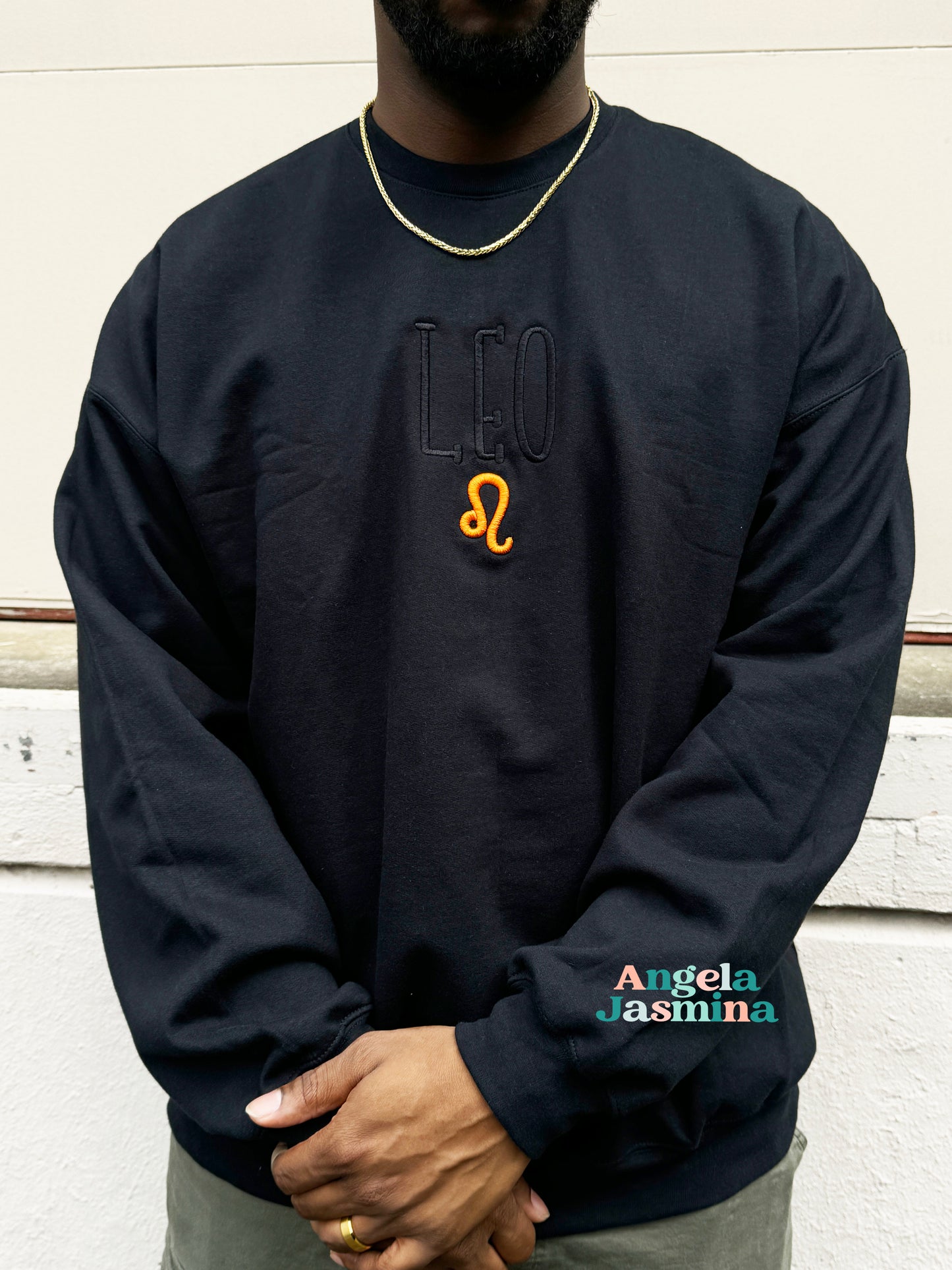 Zodiac 3D Embroidered Crewneck Sweatshirt