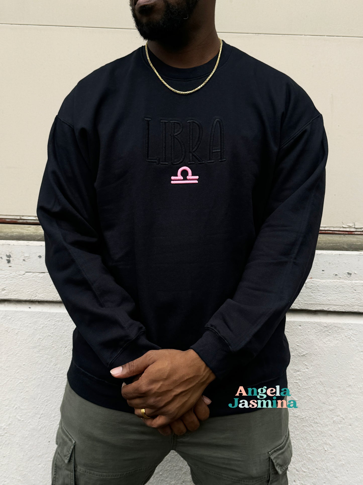 Zodiac 3D Embroidered Crewneck Sweatshirt