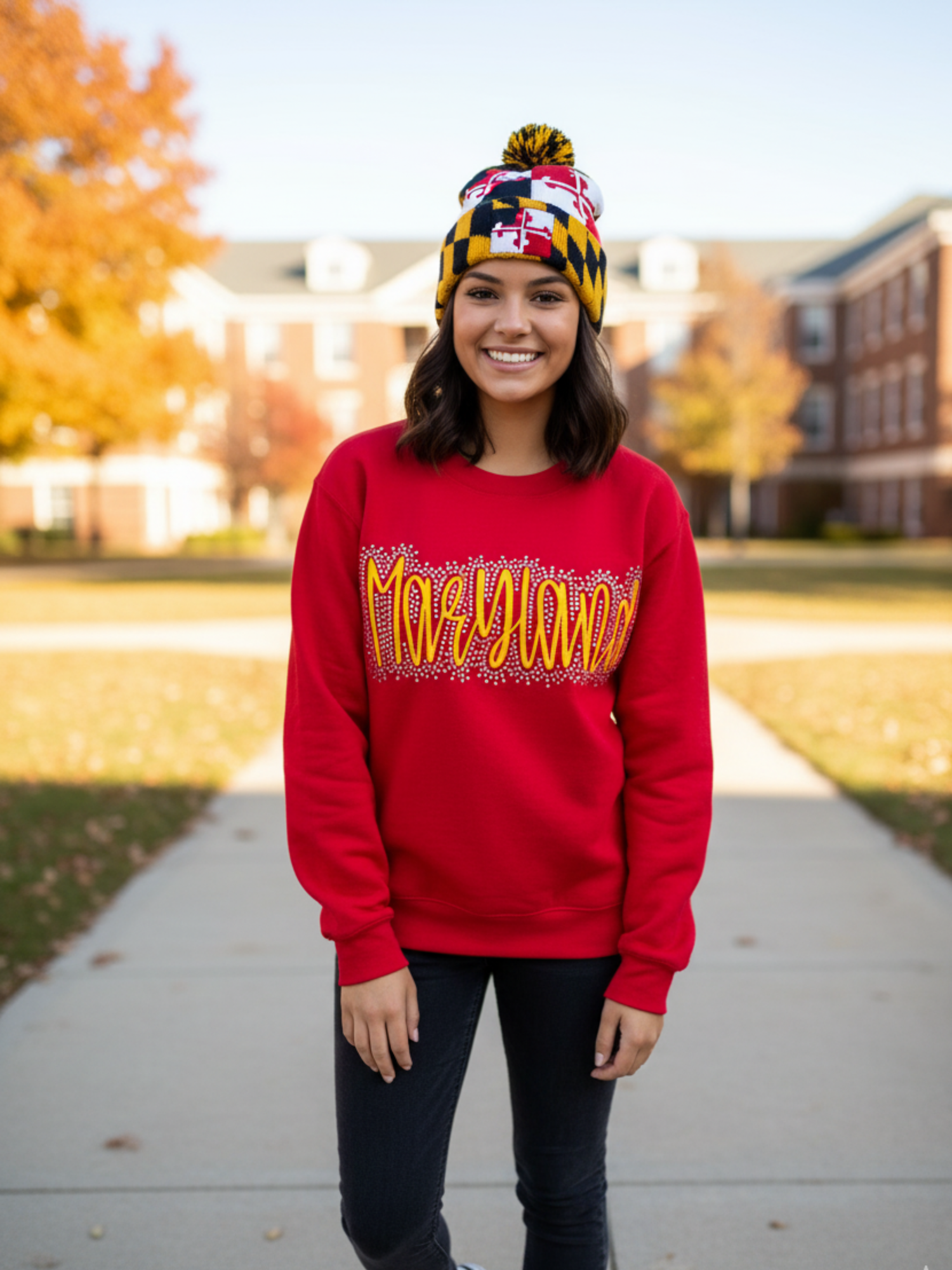 Custom State  Embroidered & Bling Sweatshirt