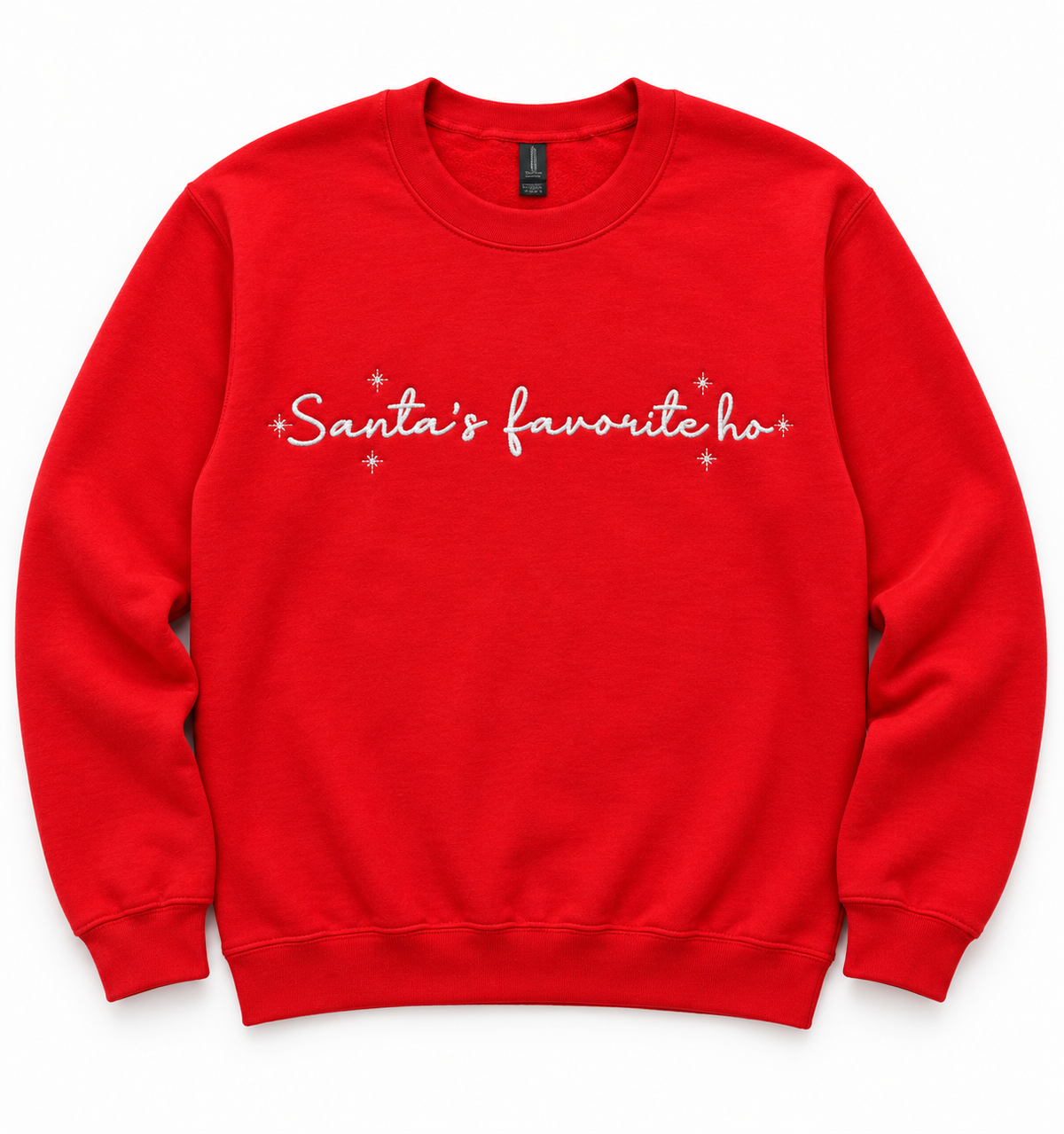 Santas Favorite Ho or Naughtiest Ho Embroidered Christmas Sweatshirt