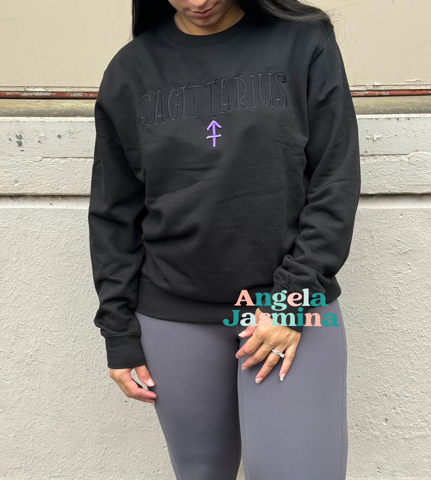 Zodiac 3D Embroidered Crewneck Sweatshirt