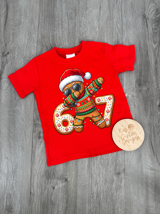KIDS 6 7  Dab Gingerbread DTF TRANSFER