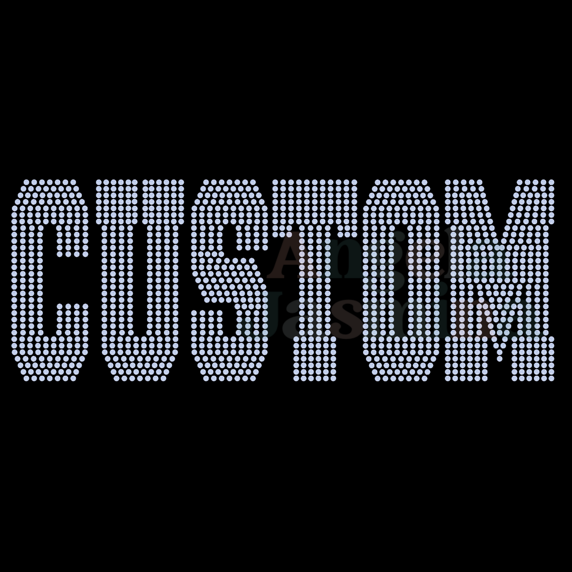 Custom WORD Single Color SPANGLE Transfer – Angela Jasmina