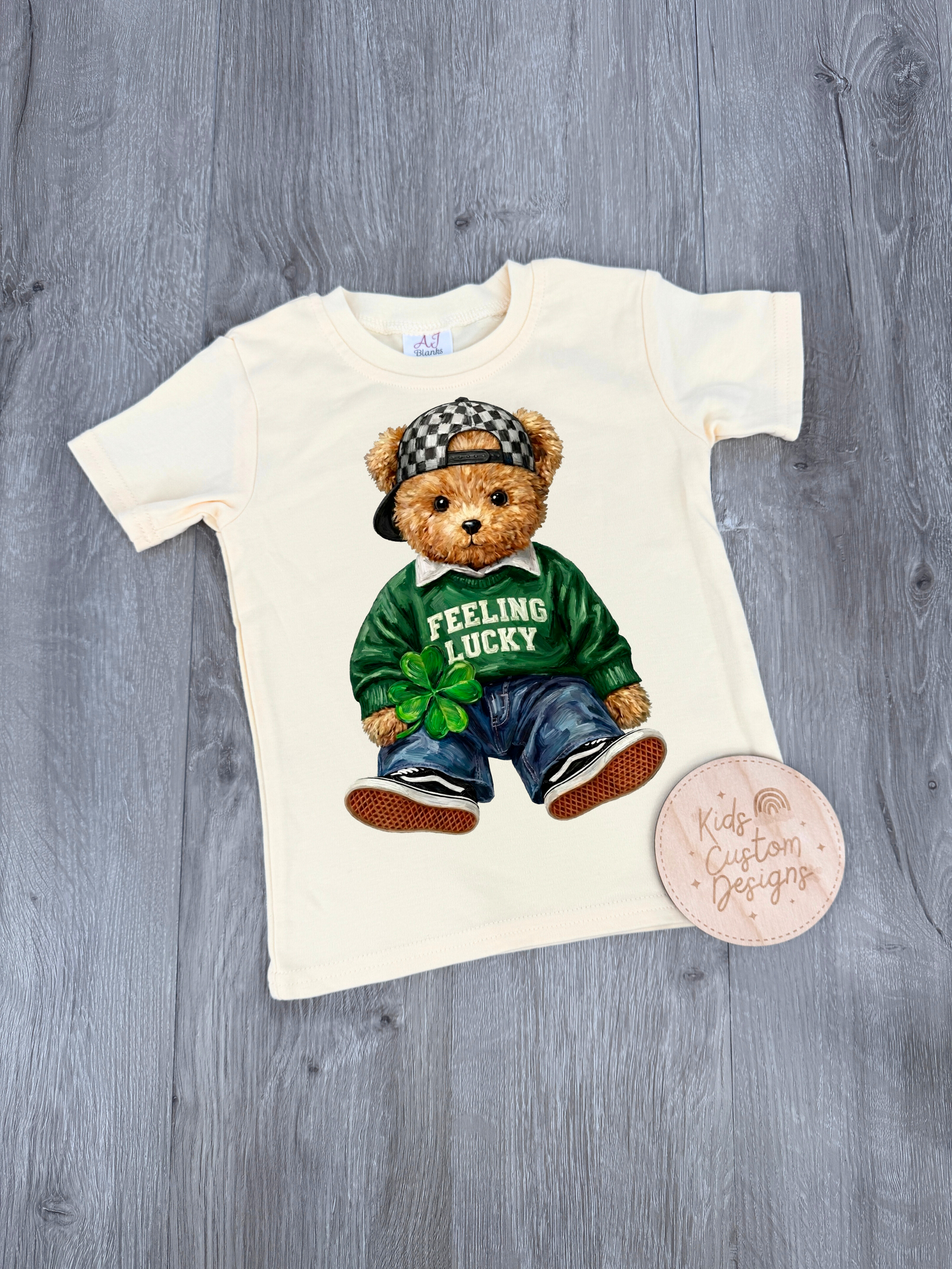 KIDS Feeling Lucky Teddy Bear DTF TRANSFER