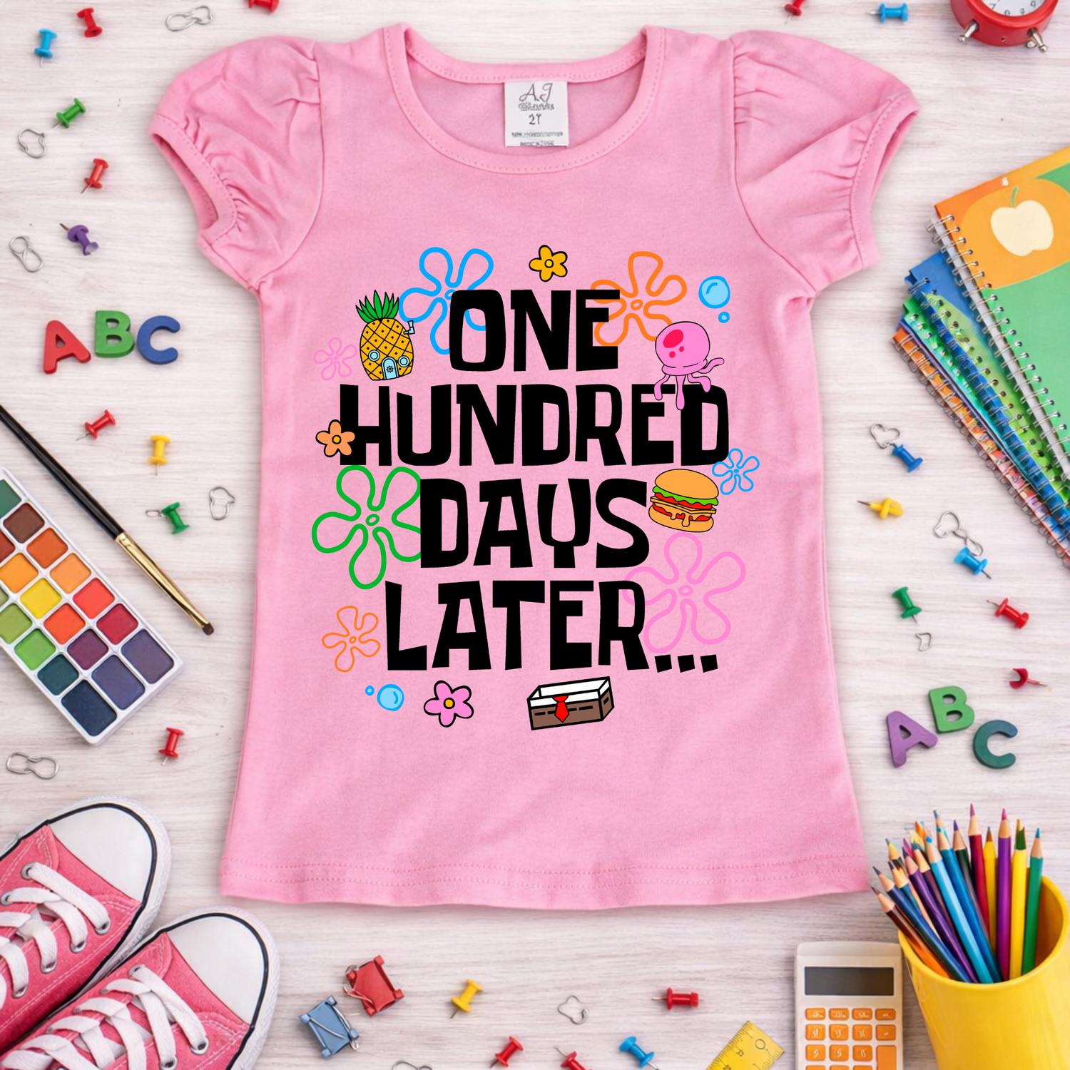 KIDS 100 Days of School 100 Days Later DTF TRANSFER