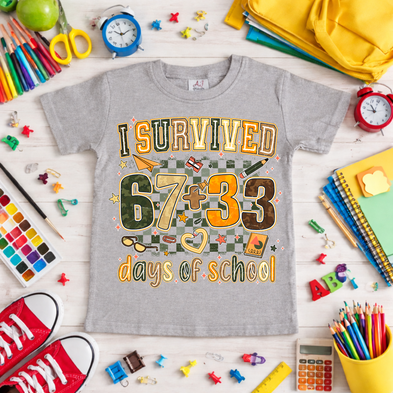 KIDS 100 Days of School I Survived DTF TRANSFER