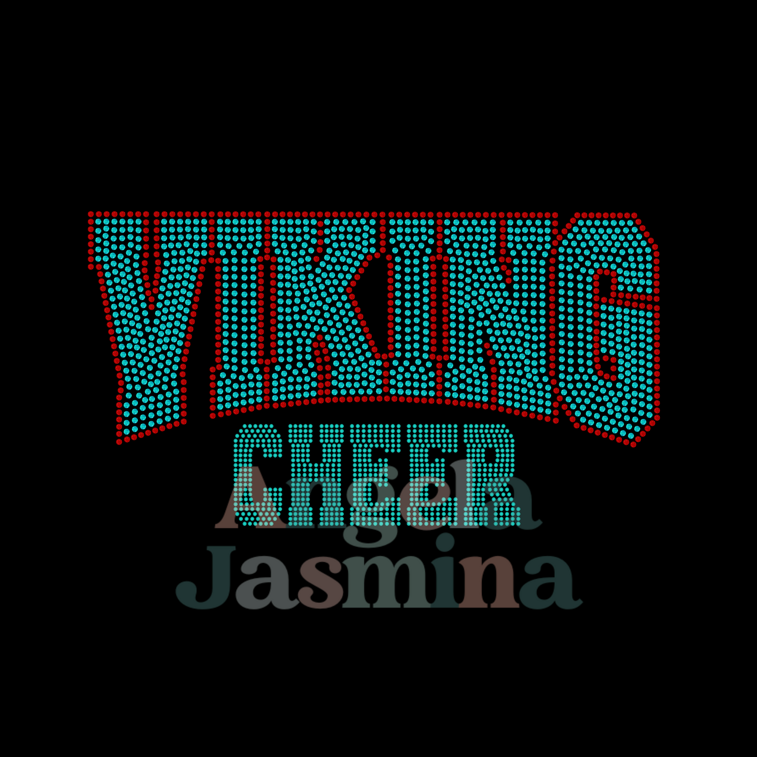 Viking Cheer Curved Spangle Transfer