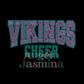 Vikings Cheer Curved Spangle Transfer